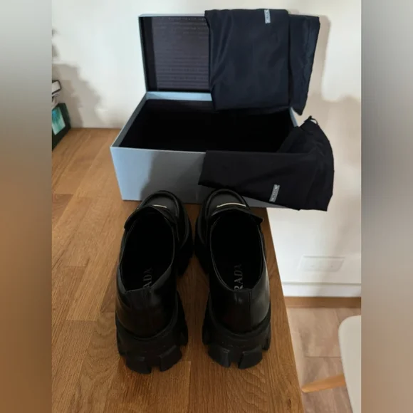 Prada Monolith leather Loafers - Picture 3 of 8